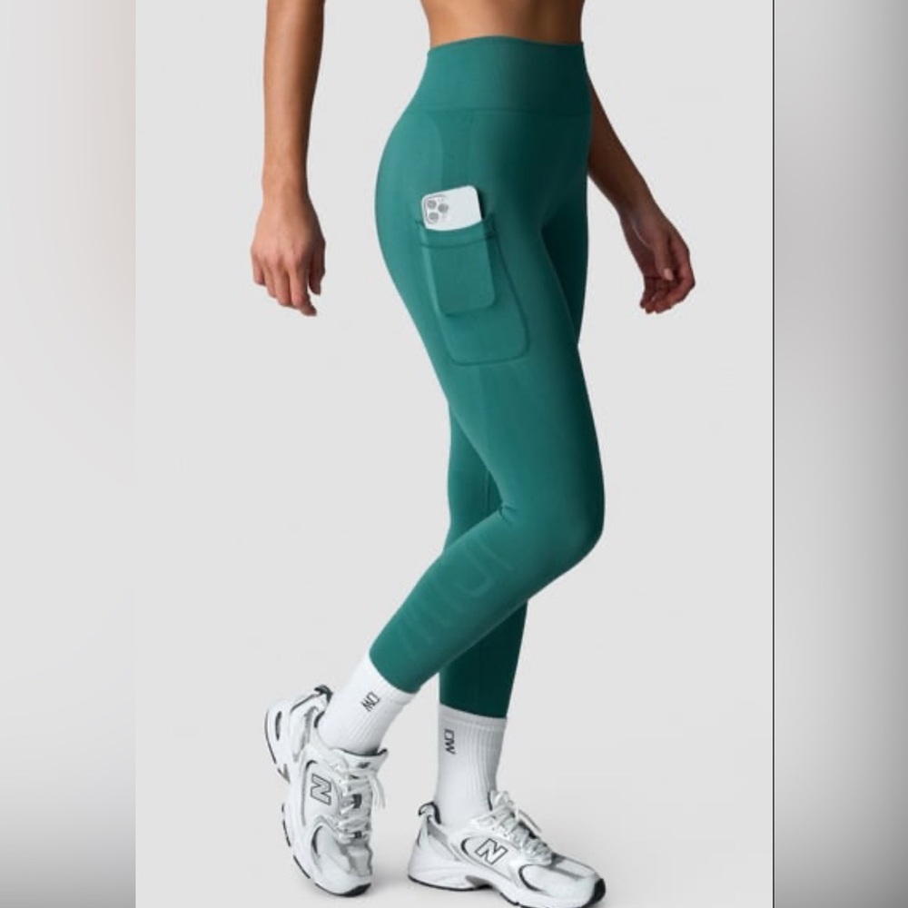 Adidas XS Juniors Green High Waisted Athletic Training Sport Leggings